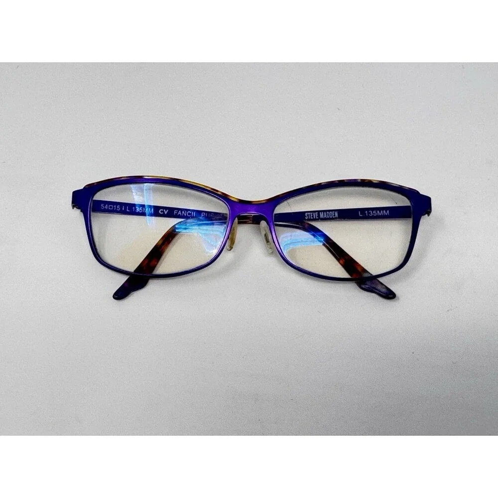 Steve Madden FANCII Eyeglass Frames Only 54-15-135 Purple CV